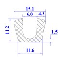 Ron cao su NBR chữ U 11.6x11.2x6.8